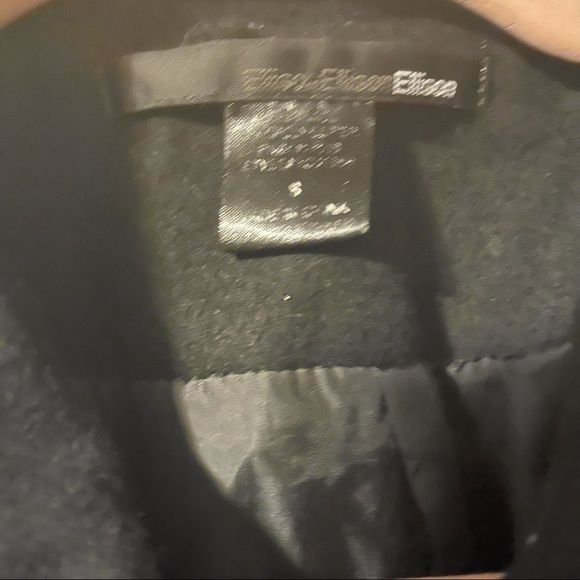 Ellison Wool Coat Ruffles Black Sz‎ Small - Picture 4 of 5